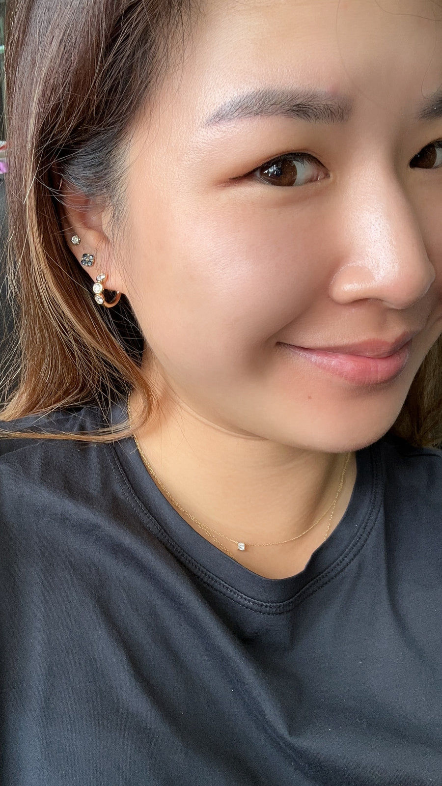 Round Lab Grown Diamonds Hoop Earrings