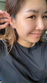 Marquise & Round Lab Grown Diamonds Hoop Earrings
