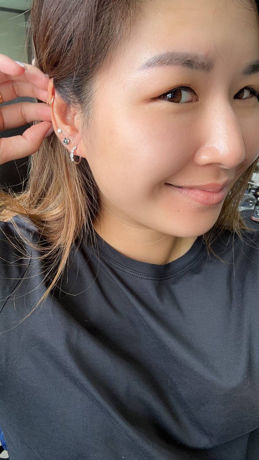 Marquise & Round Lab Grown Diamonds Hoop Earrings
