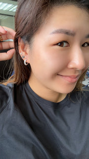 Oval Lab Grown Diamonds Hoop Earrings