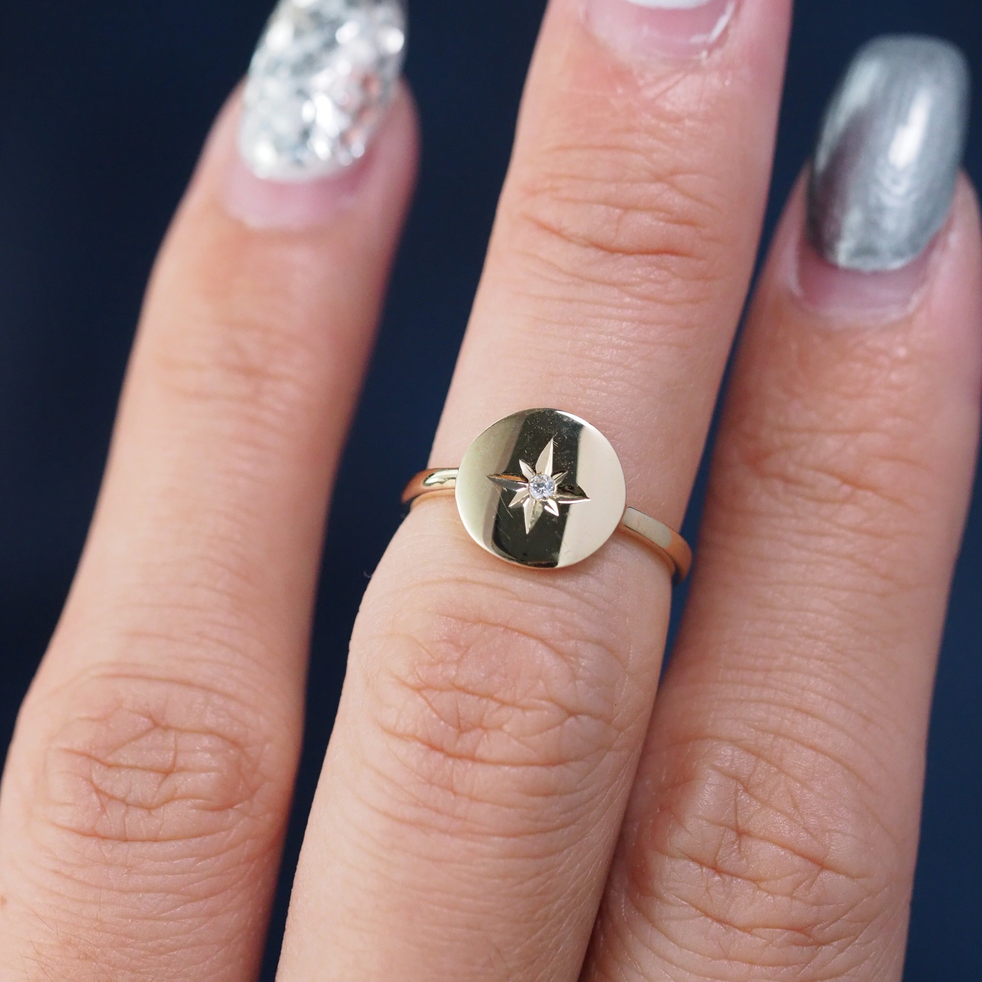 10 Karat Yellow Gold Star Ring