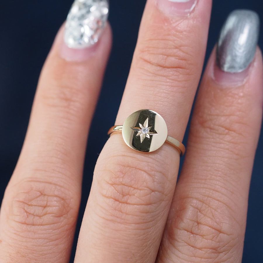 10 Karat Yellow Gold Star Ring
