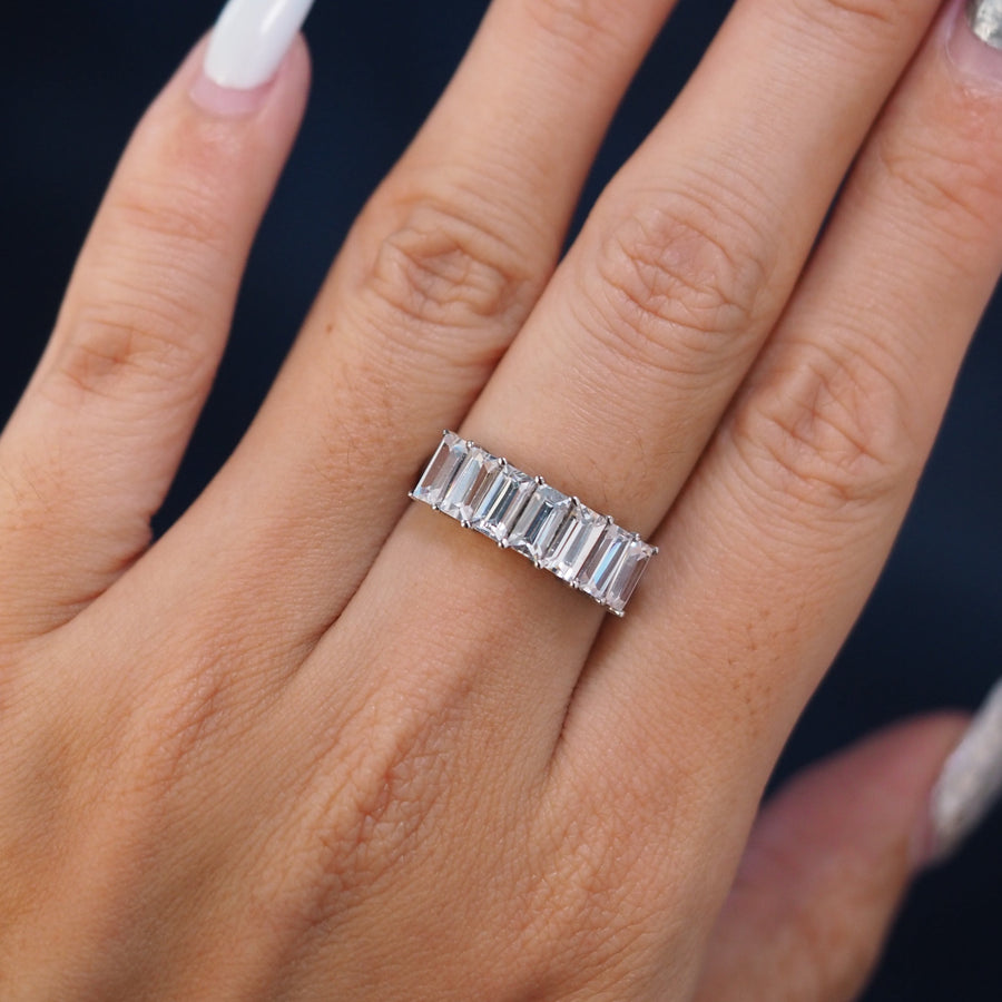 Big Tapered Baguette Stone Ring