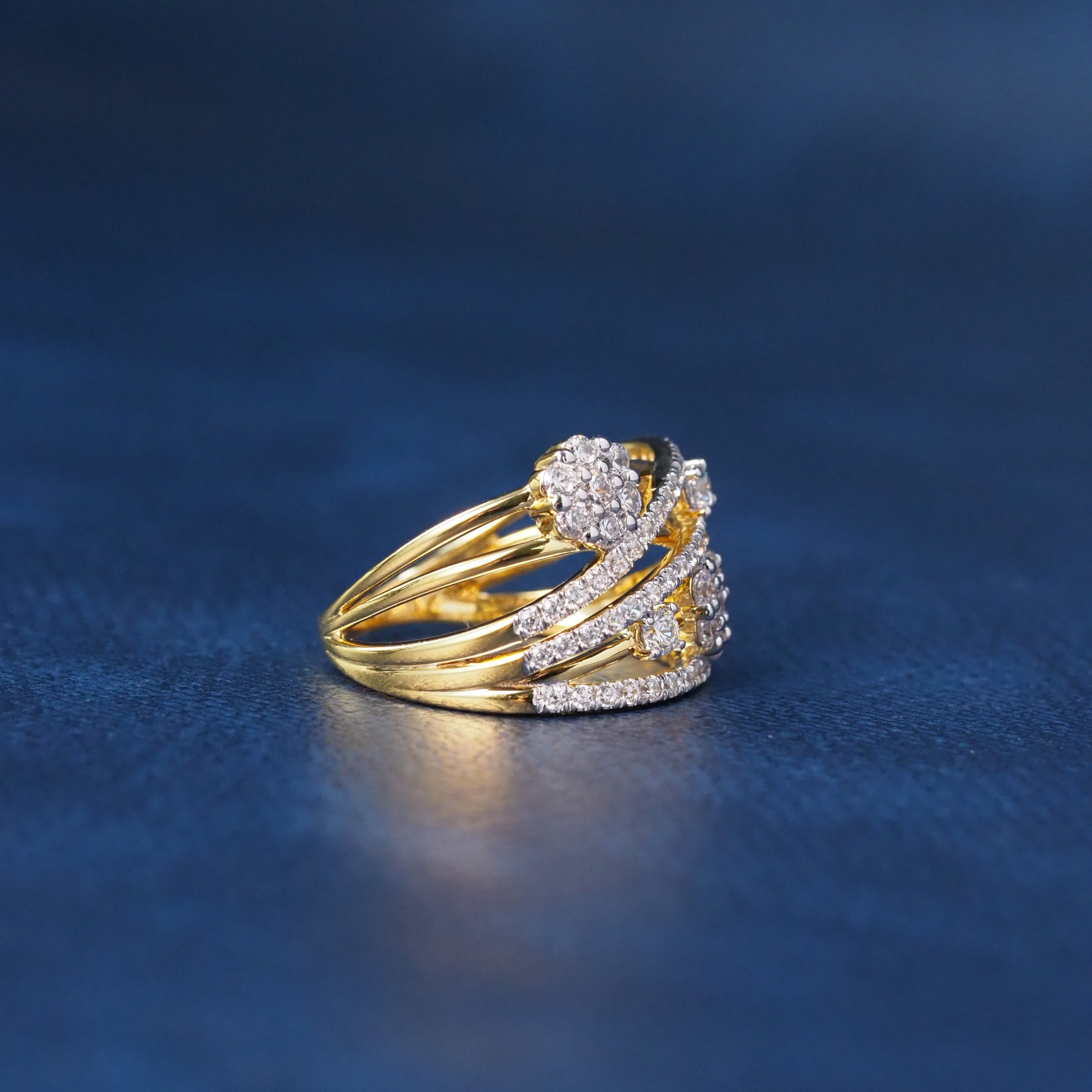 Silver Ring in 14 Karat Yellow Gold Plating