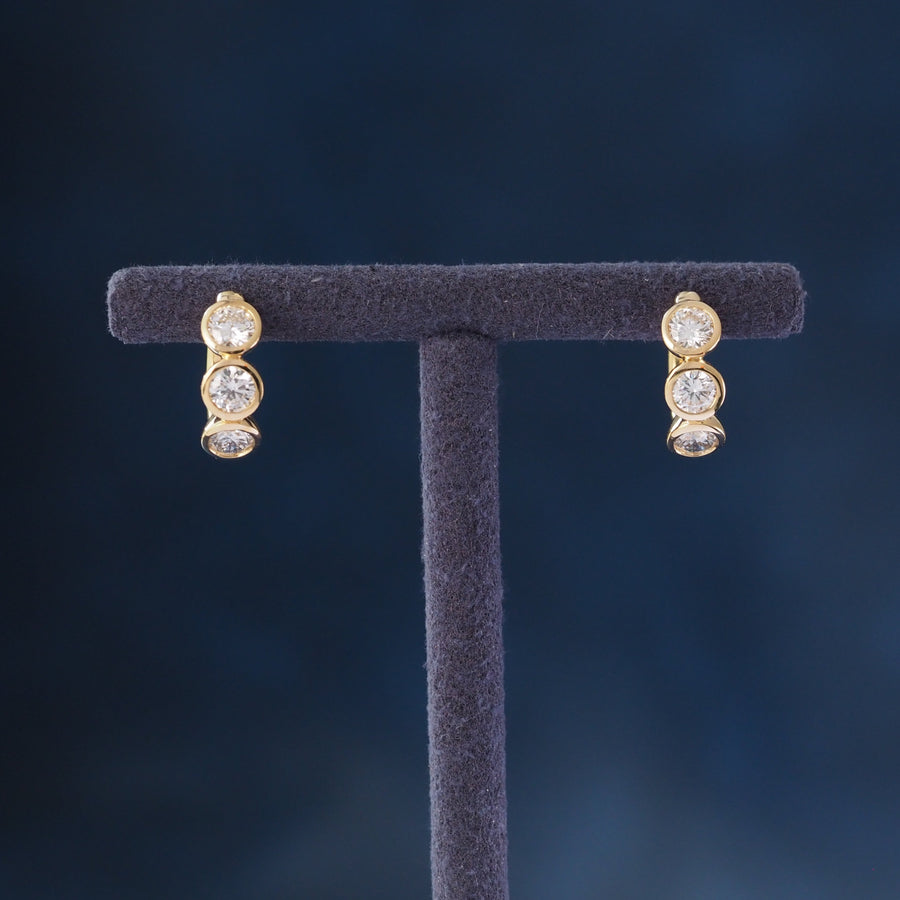 Round Lab Grown Diamonds Hoop Earrings