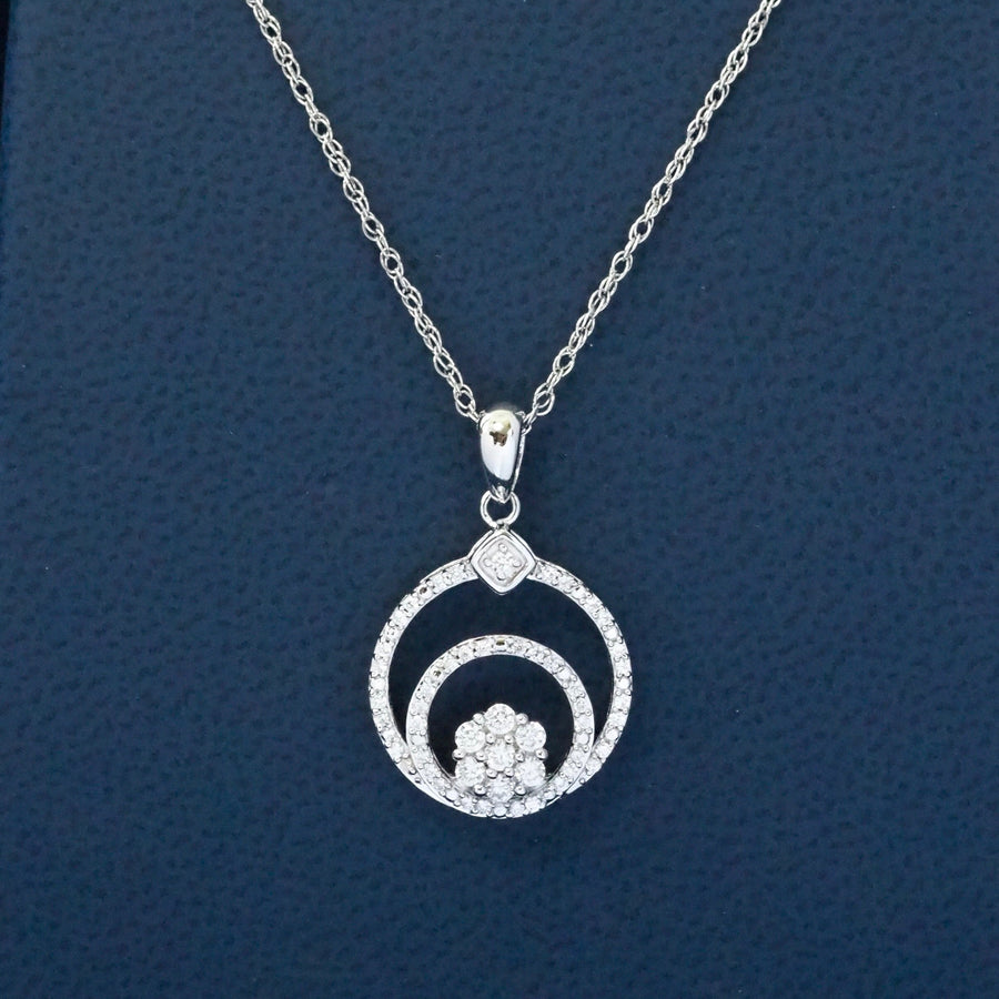 Silver Double Circle Pendant