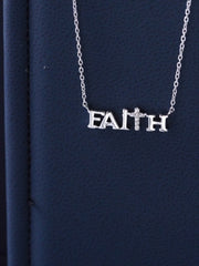 Silver "Faith" Necklace