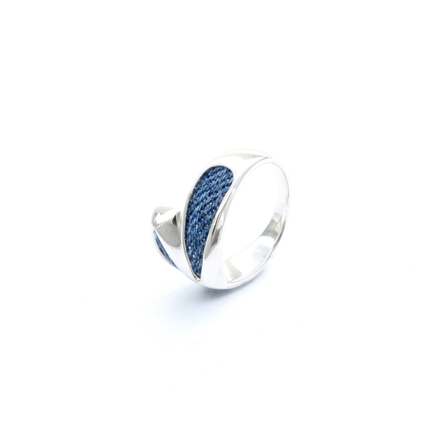Denim Bypass Ring
