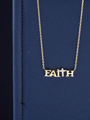 Silver "Faith" Necklace
