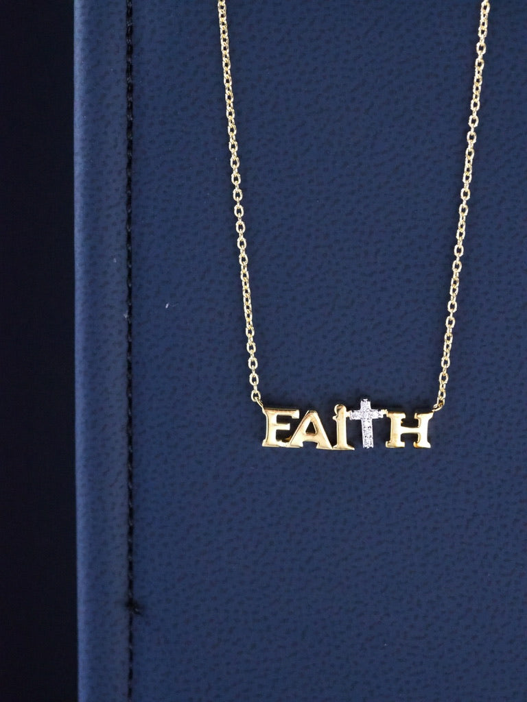 Silver "Faith" Necklace