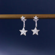 Silver Stars 2-way Earrings