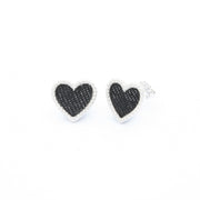 Denim Heart Earrings
