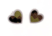 Denim Heart Earrings