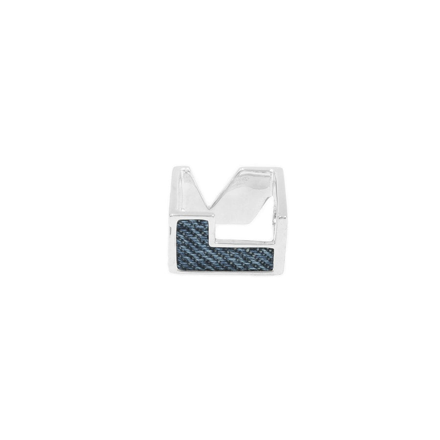 3D Denim Square Ring