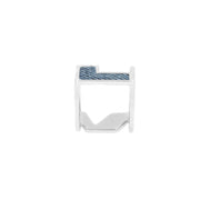 3D Denim Square Ring