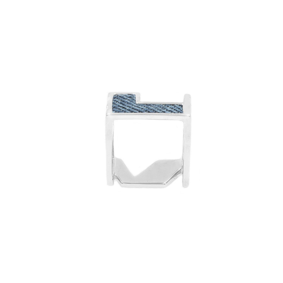 3D Denim Square Ring