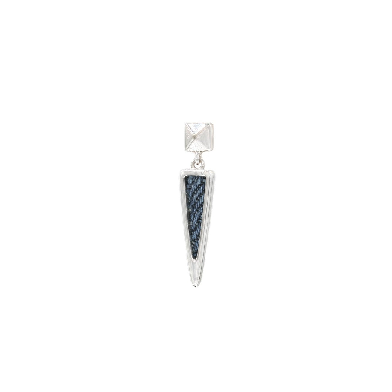 Denim Dangling Kite Shape Earrings