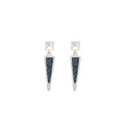 Denim Dangling Kite Shape Earrings