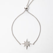 Silver Northern Star Bolo Bracelet