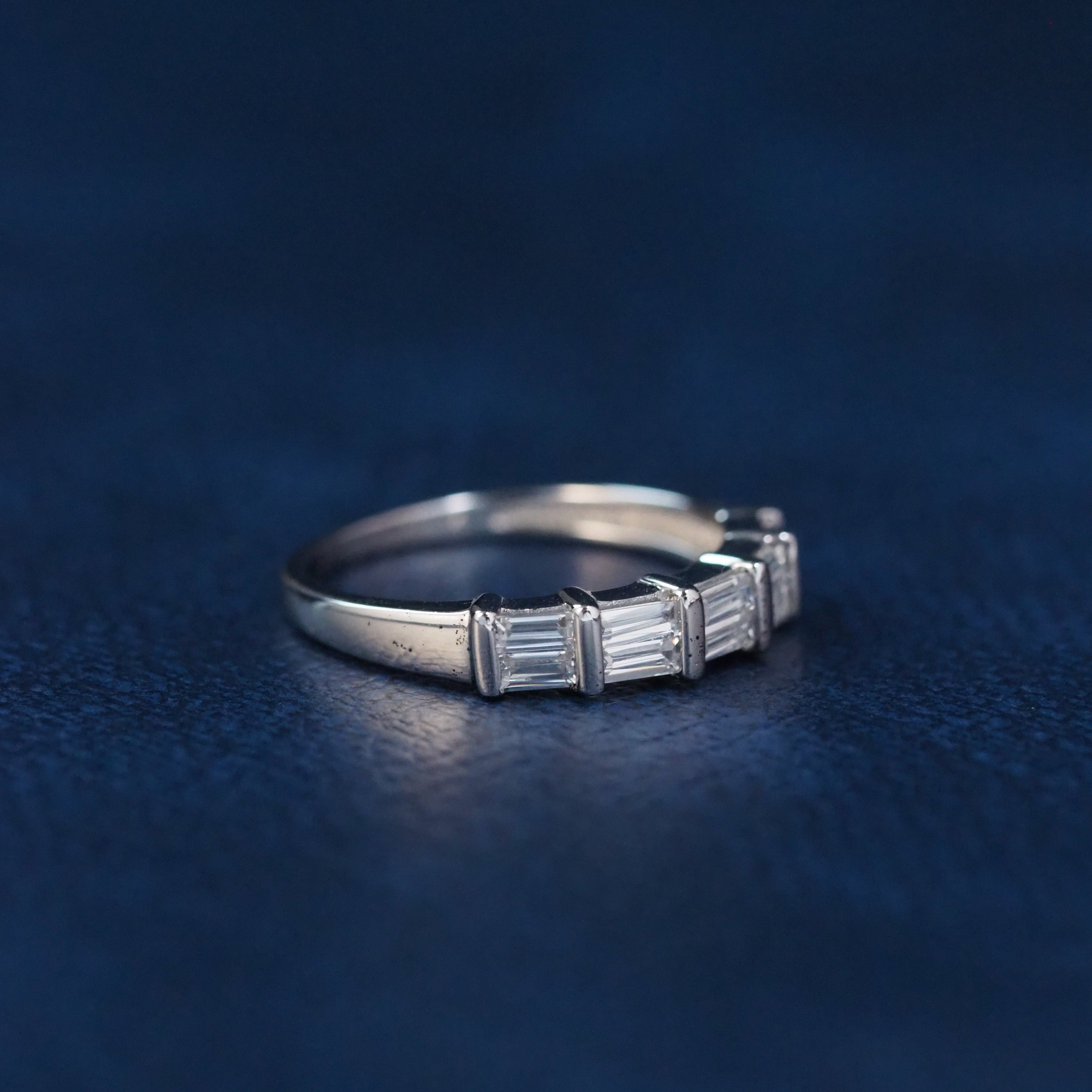 Tiny Tapered Baguette Stone Ring