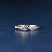 Silver Diamond Band Ring