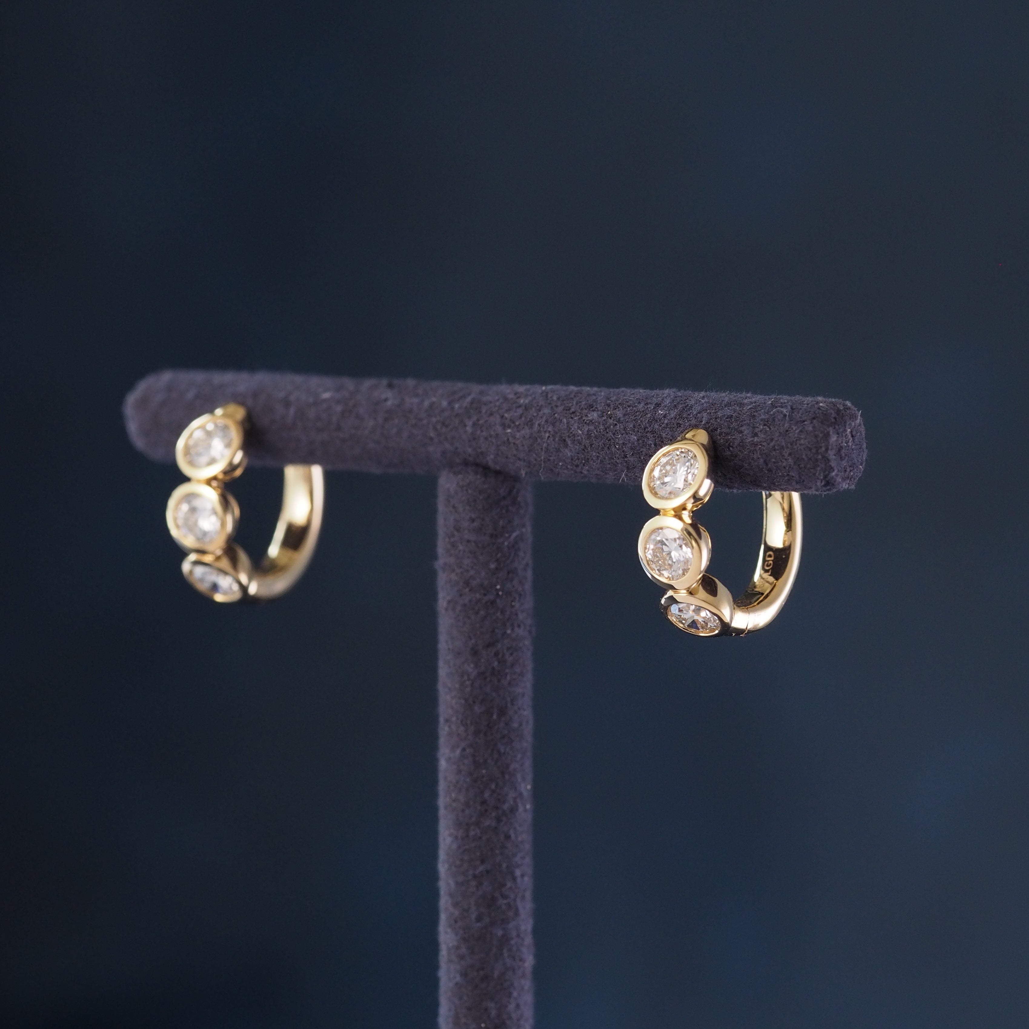 Round Lab Grown Diamonds Hoop Earrings