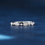 Marquise & Round Lab Grown Diamond Band Ring