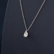 Solitaire Pear Shape 0.34ct Lab Grown Diamond Necklace