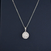 Round Halo Lab Grown Diamond Necklace