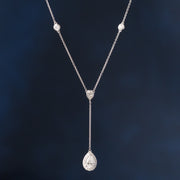 Pear Shape Stationed Lab Grown Diamond Necklace