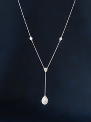 Pear Shape Stationed Lab Grown Diamond Necklace