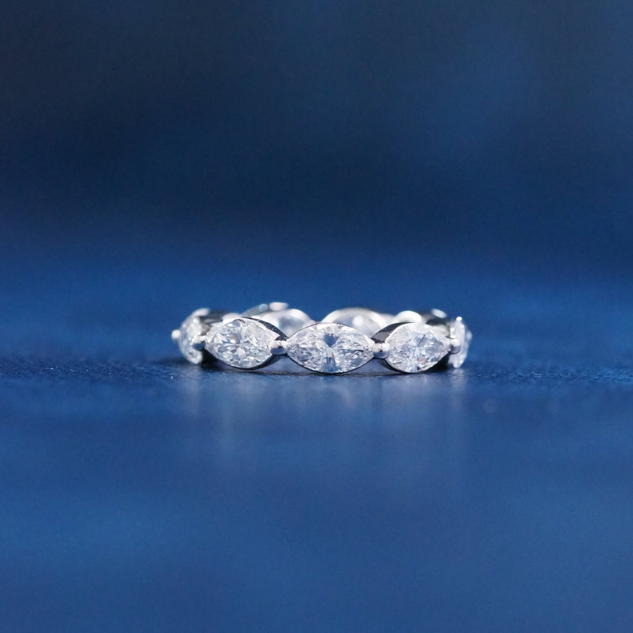 Marquise Horizontal Lab Grown Diamond Eternity Ring