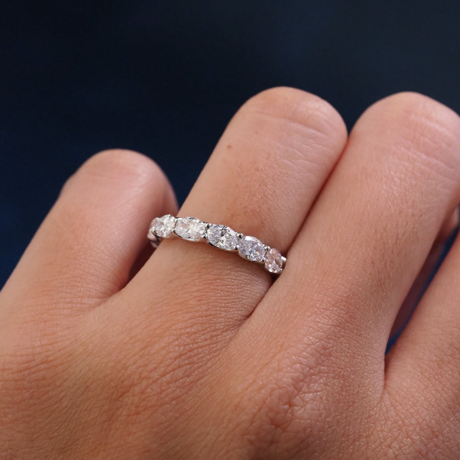 Oval Horizontal Lab Grown Diamond Eternity Ring