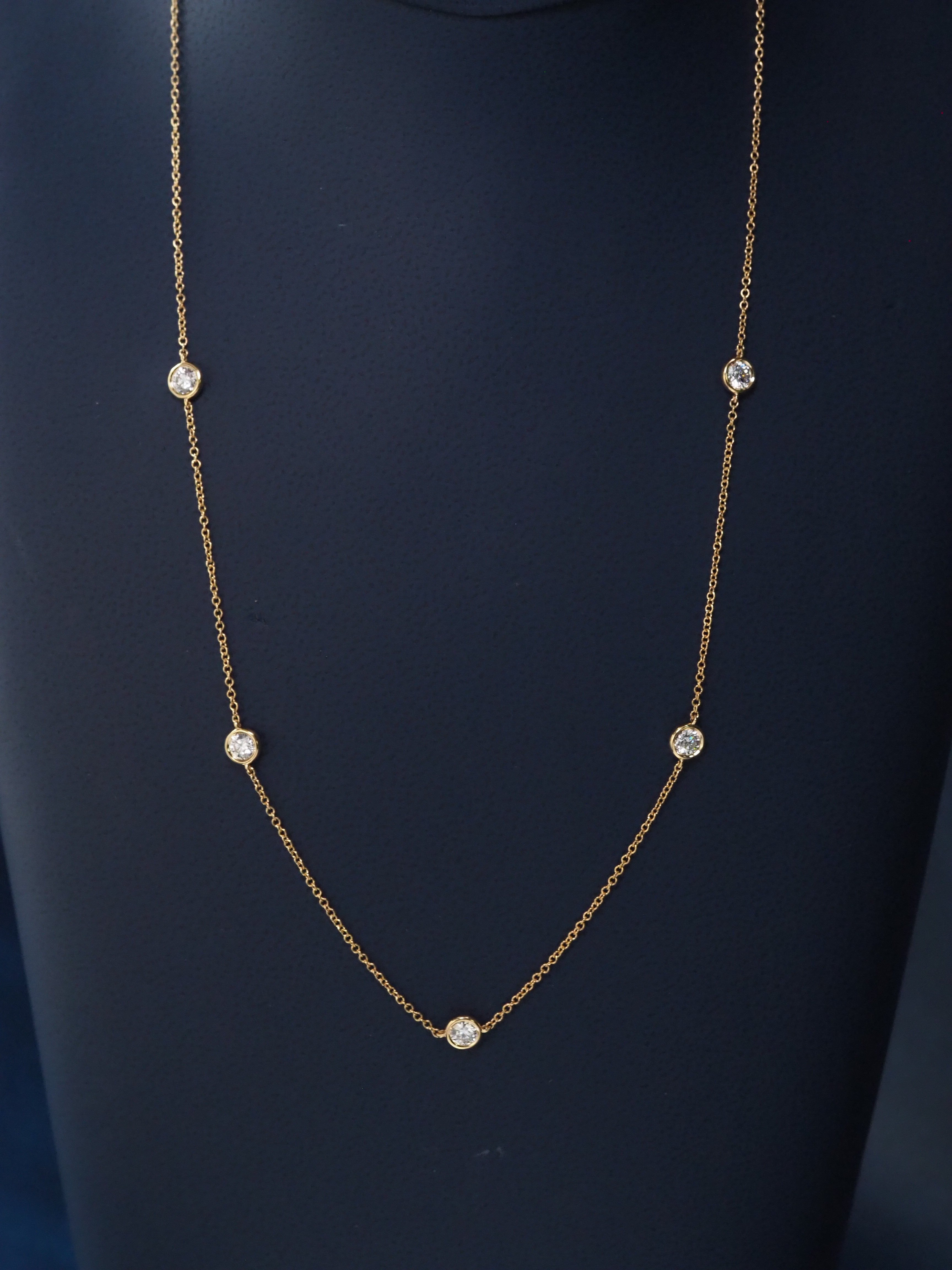 5-Stone Stationed Lab Grown Diamond Necklace