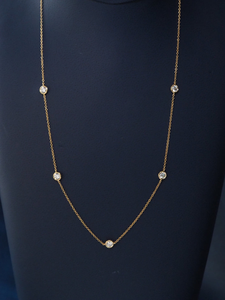 5-Stone Stationed Lab Grown Diamond Necklace