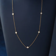 5-Stone Stationed Lab Grown Diamond Necklace