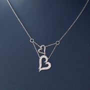 Double Hearts Lab Grown Diamond Necklace