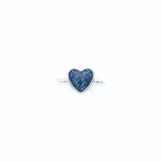 Denim Heart Ring