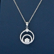 Silver Double Circle Pendant