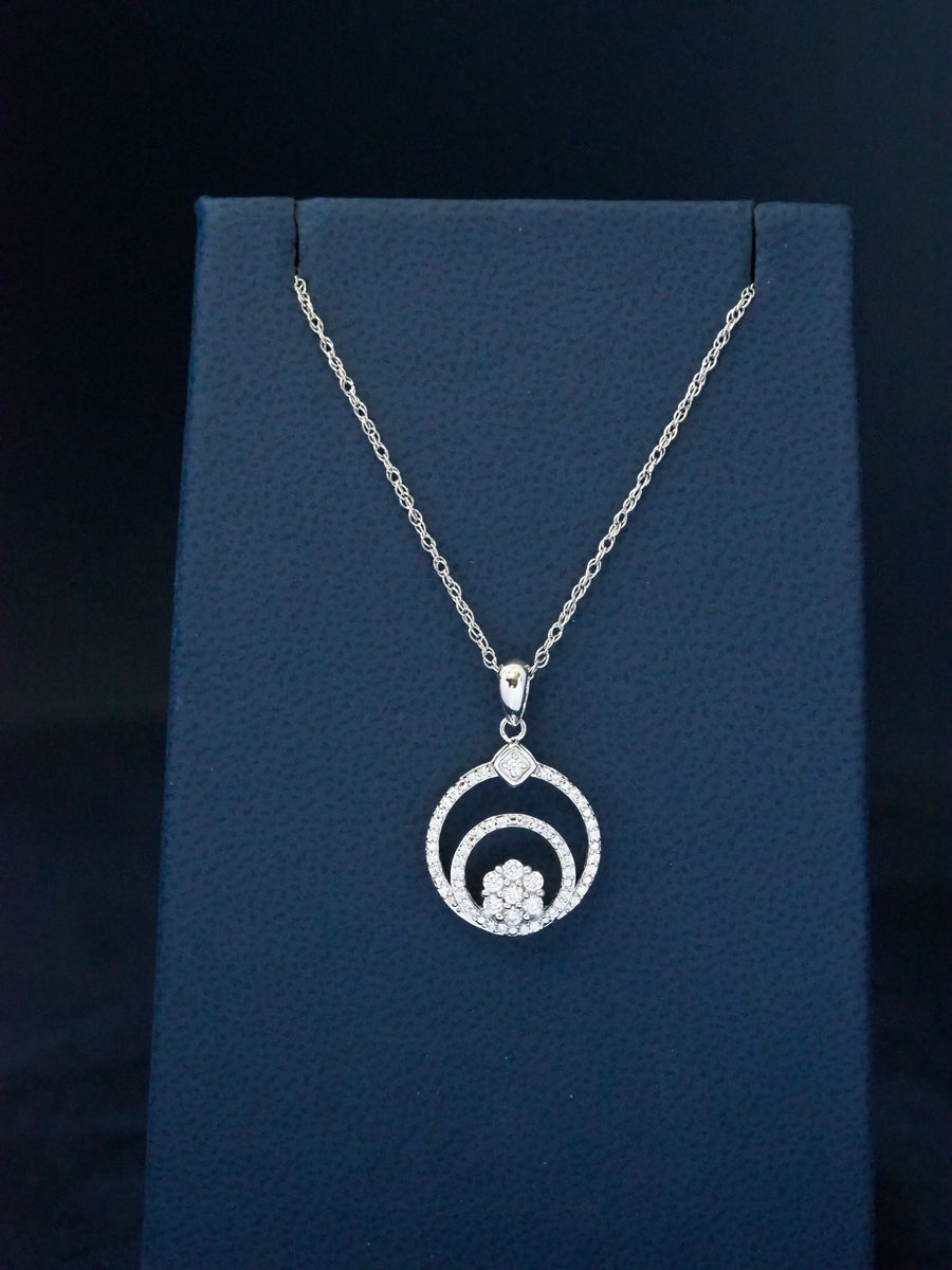 Silver Double Circle Pendant