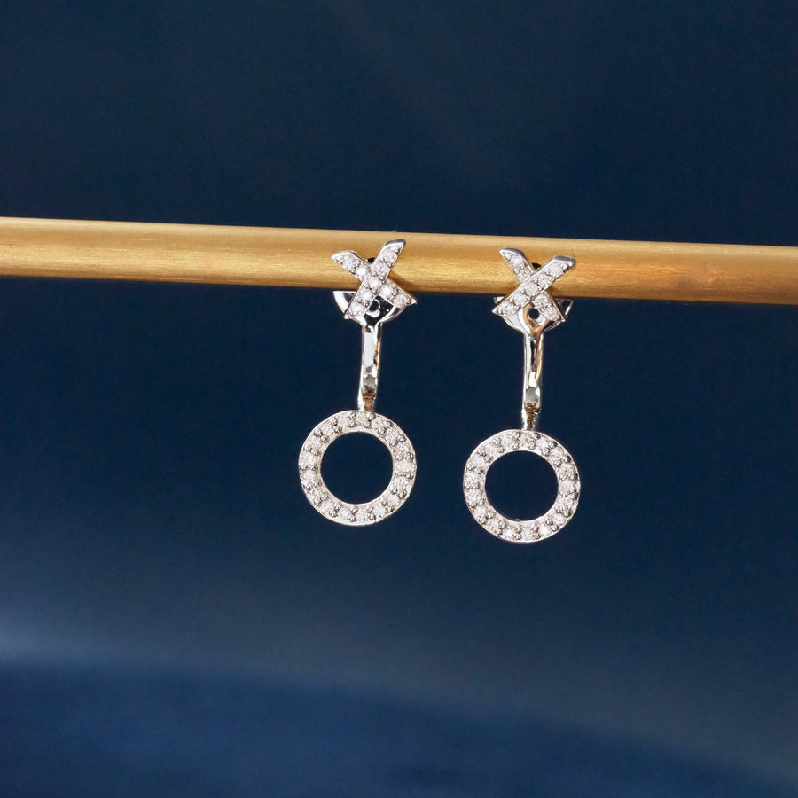 Silver XOXO 2-Ways Earrings