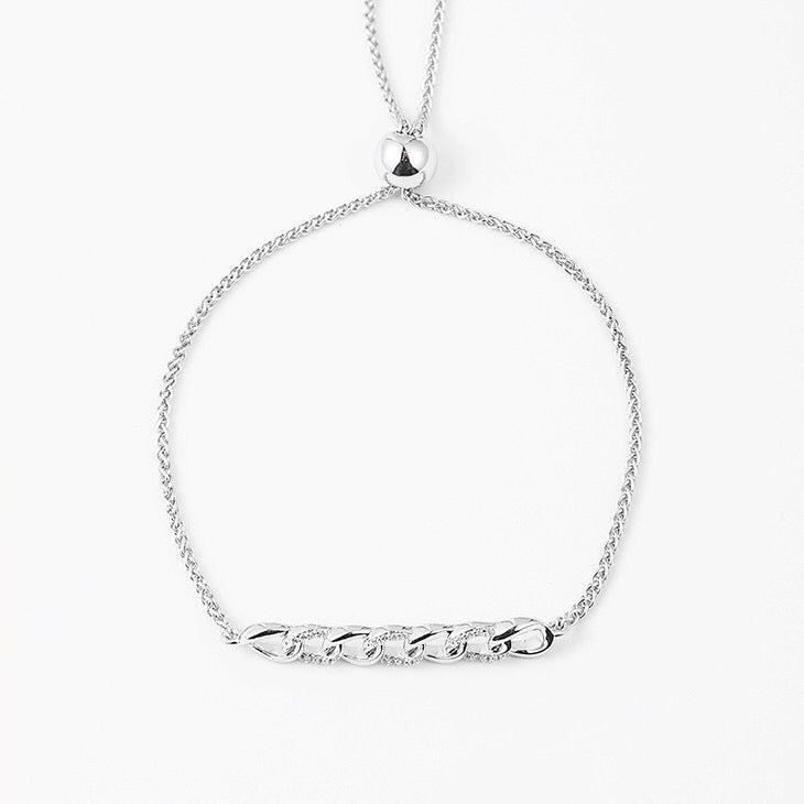 Silver Chain Bolo Bracelet