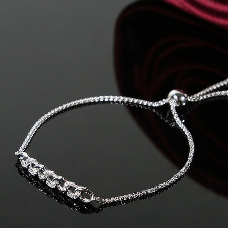 Silver Chain Bolo Bracelet