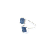 Denim Bypass Squares Ring