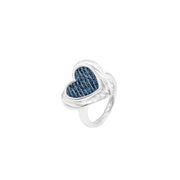 Denim Heart Ring