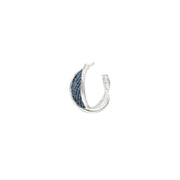 Denim Hoop Earrings