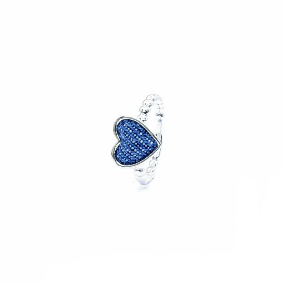 Denim Heart Ring