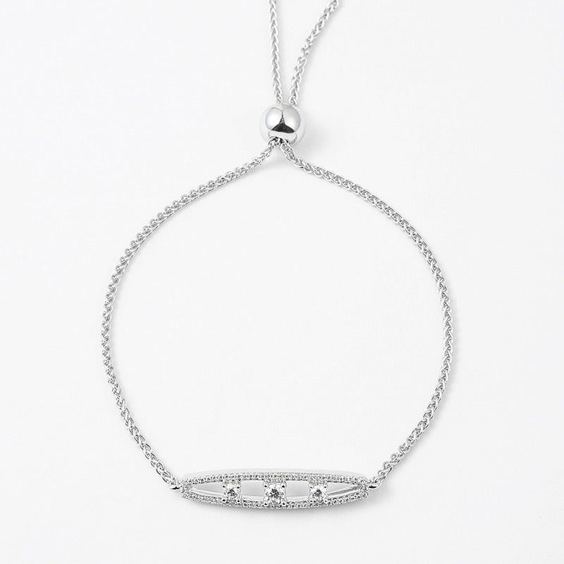 Silver Bar Bolo Bracelet