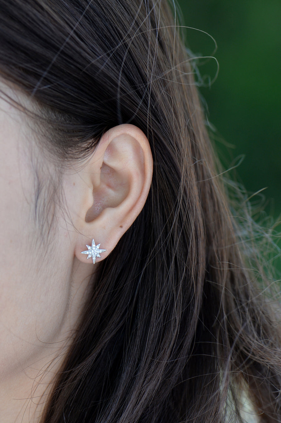 Silver Star Earrings