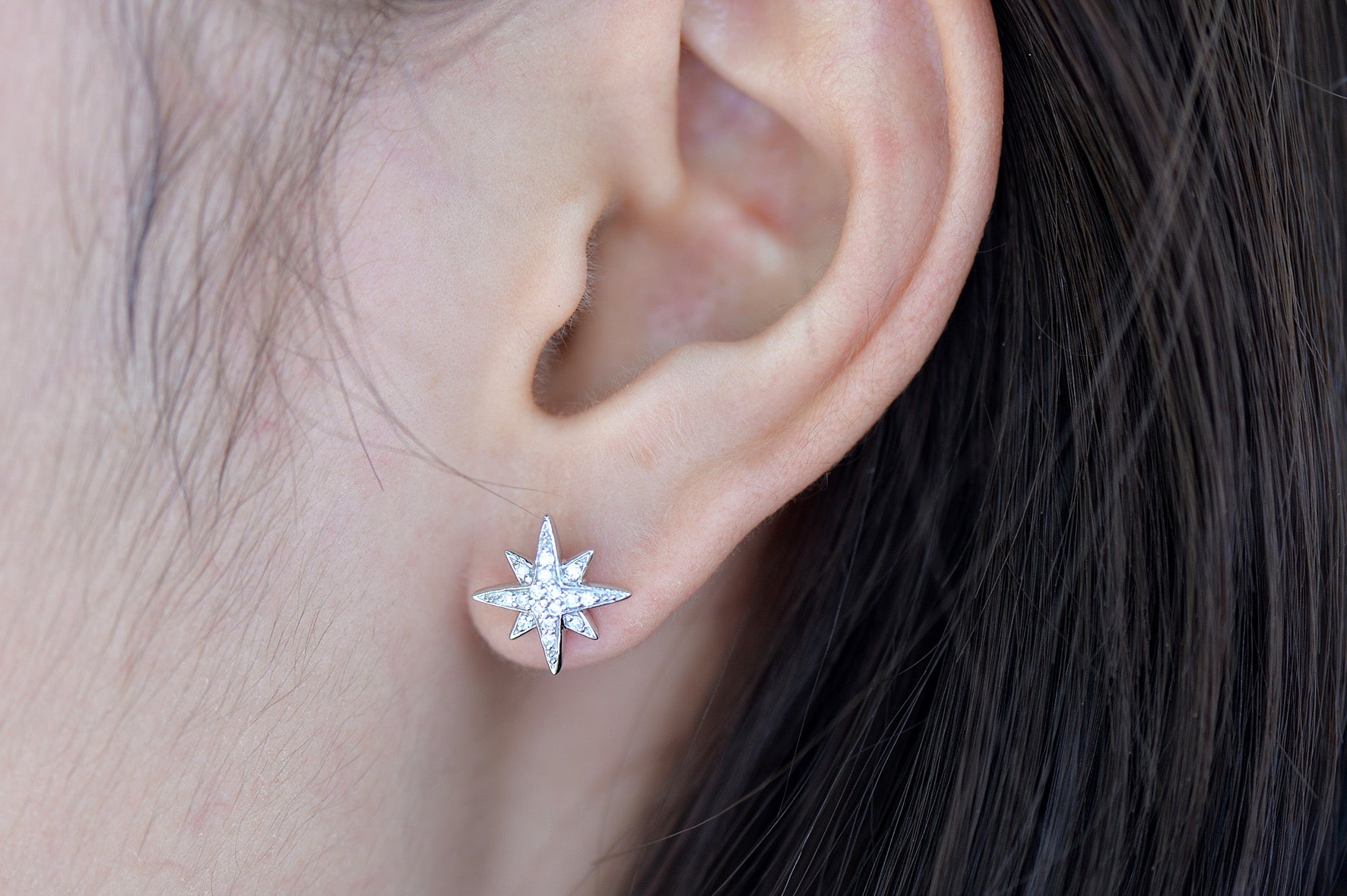 Silver Star Earrings